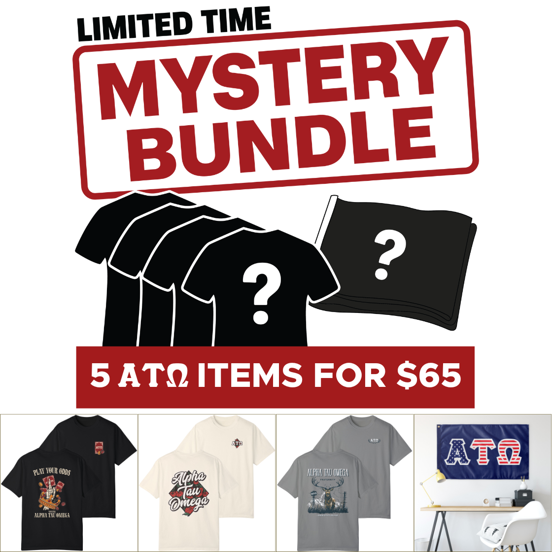 Alpha Tau Omega Mystery Bundle – 5 Surprise Items for $65