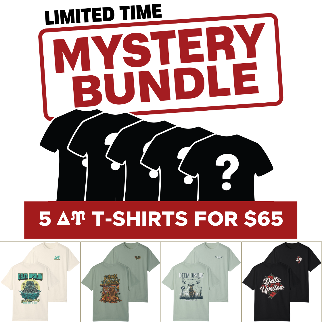 Delta Upsilon Mystery Bundle – 5 Surprise Items for $65