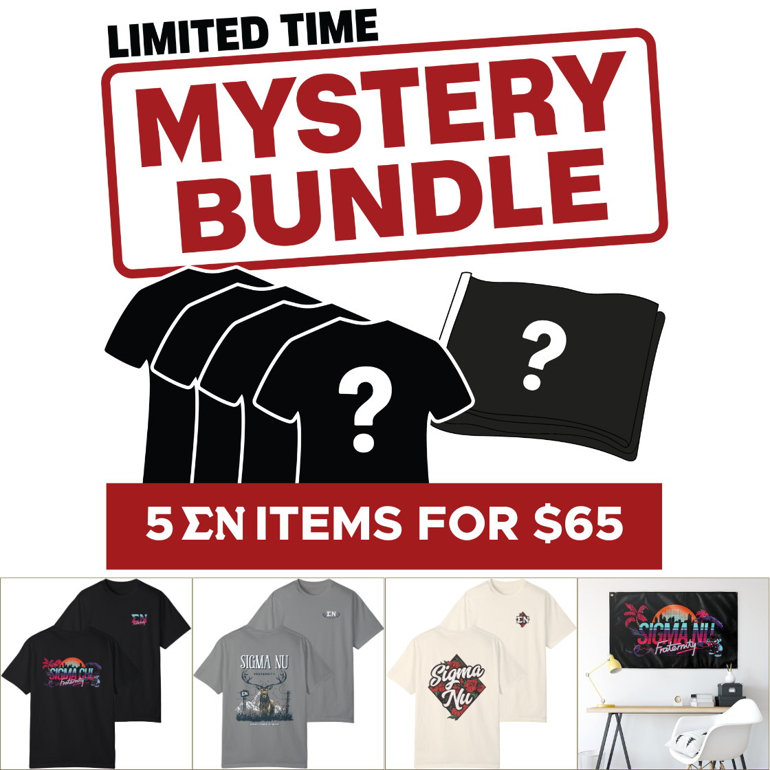 Sigma Nu Mystery Bundle – 5 Surprise Items for $65
