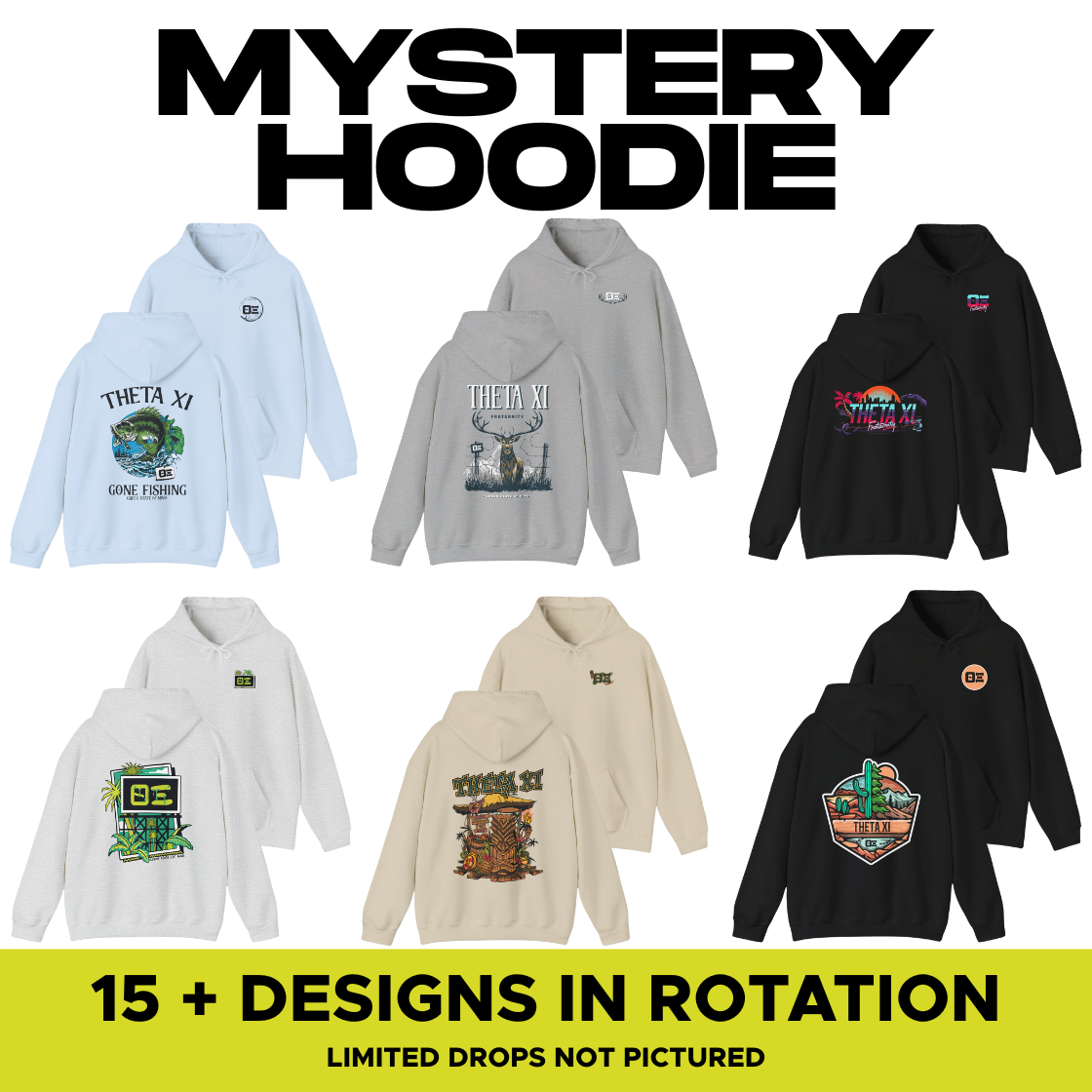Theta Xi Mystery Hoodie Sale