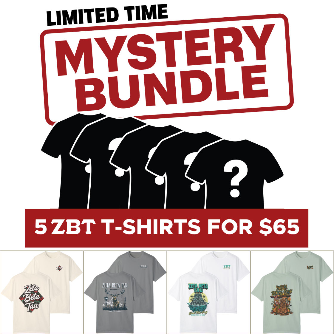 Zeta Beta Tau Mystery Bundle – 5 Surprise Items for $65