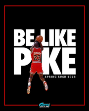 pi kappa alpha be like pike basketball themed rush design featuring bold white text and a jumping basketball player silhouette on a black background
