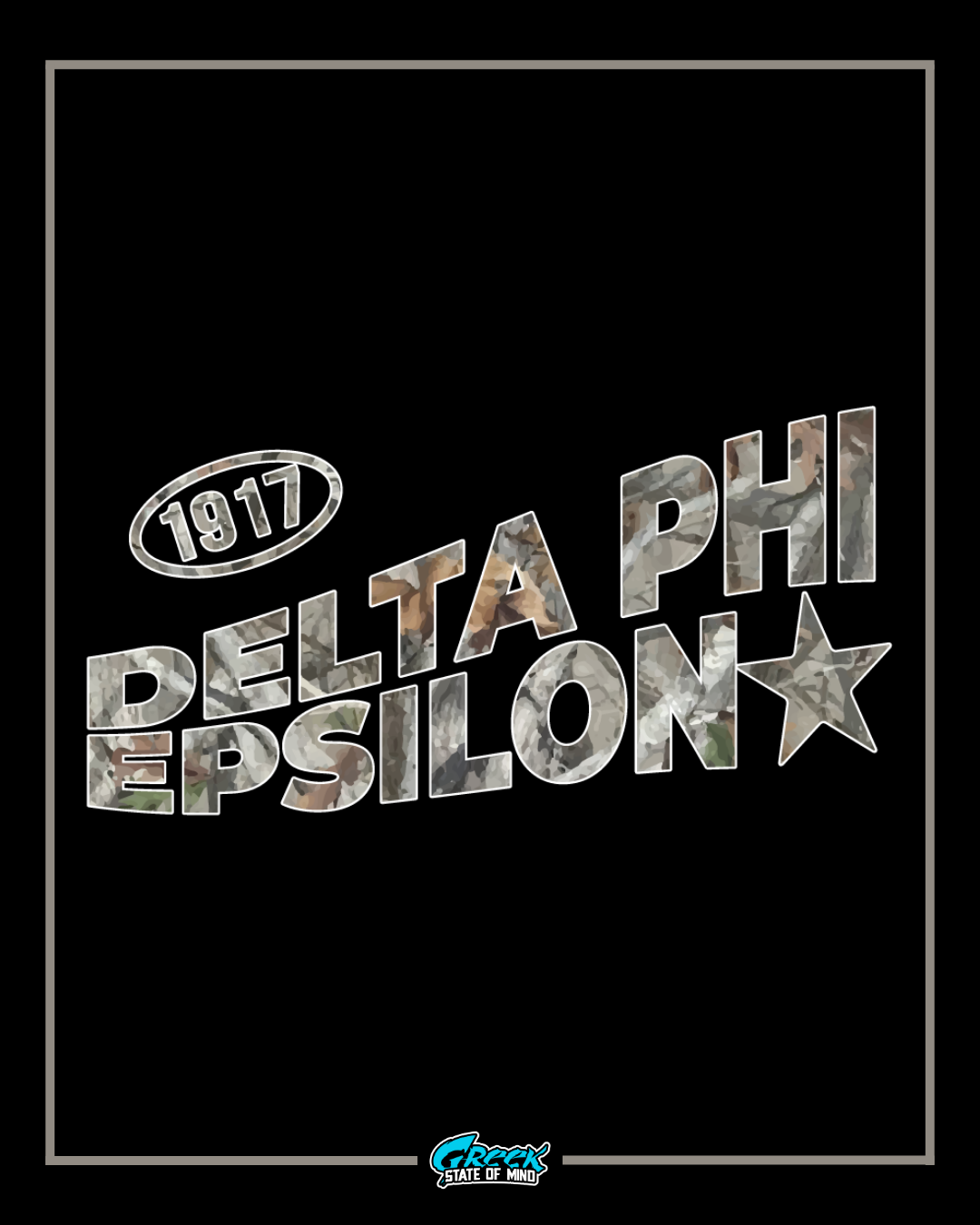 Delta Phi Epsilon logo with year 1917 on a black background