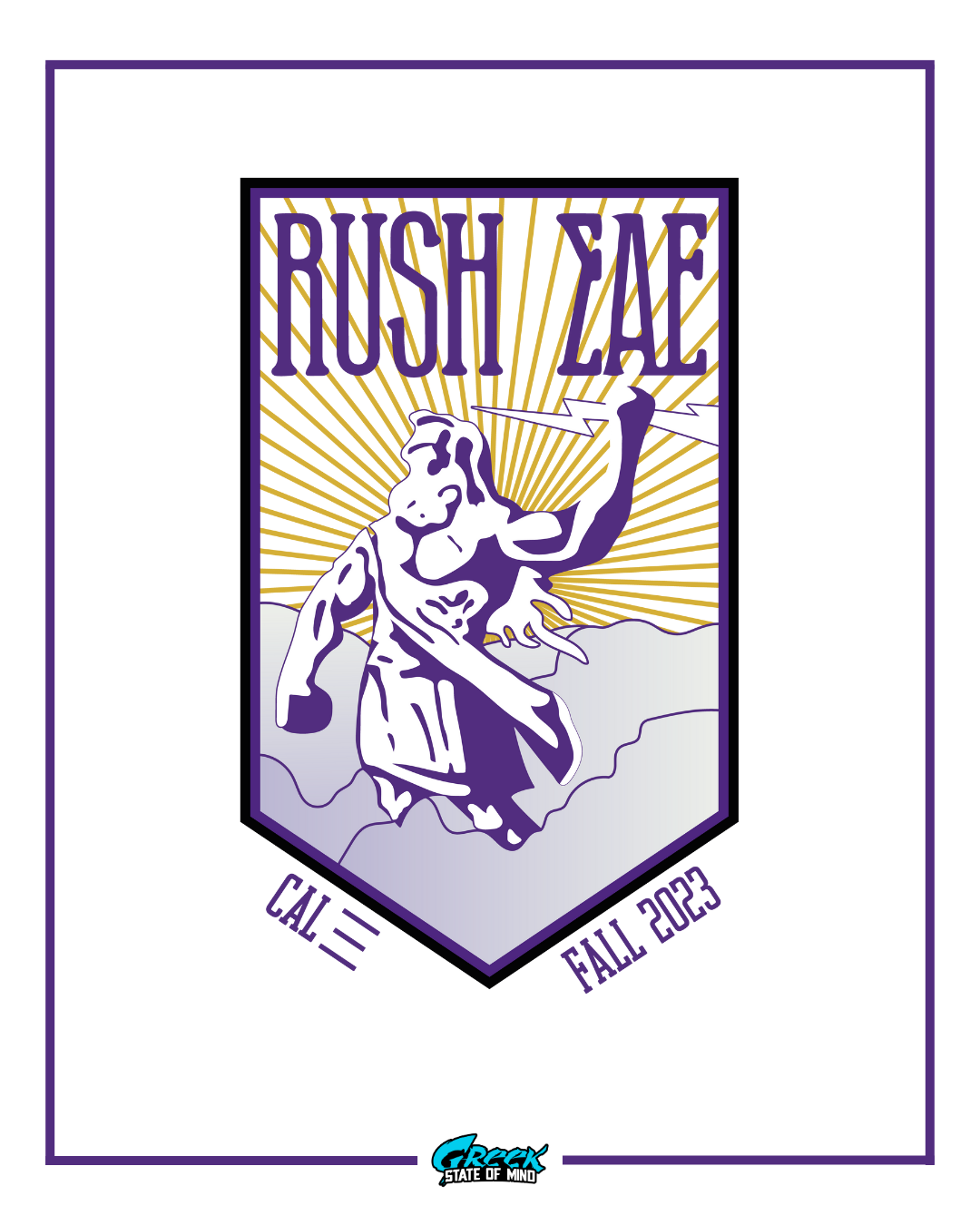 Rush EAE logo with a stylized figure and text on a white background