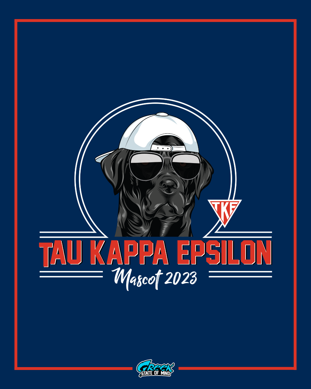D242 – Tau Kappa Epsilon Cool Dog Mascot