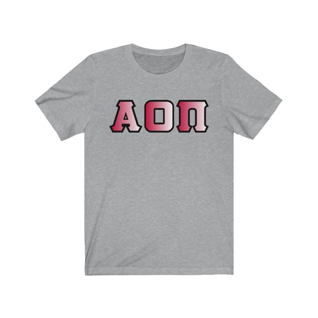 Alpha Omicron Pi Printed Letters | Alpha O Gradient T-Shirt