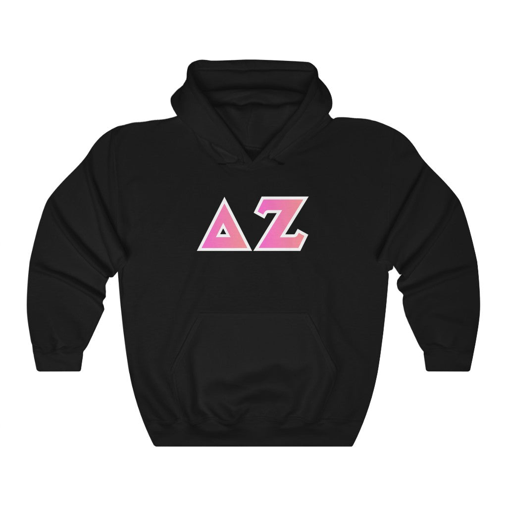 Delta Zeta Printed Letters | Bubble Gum Hoodie