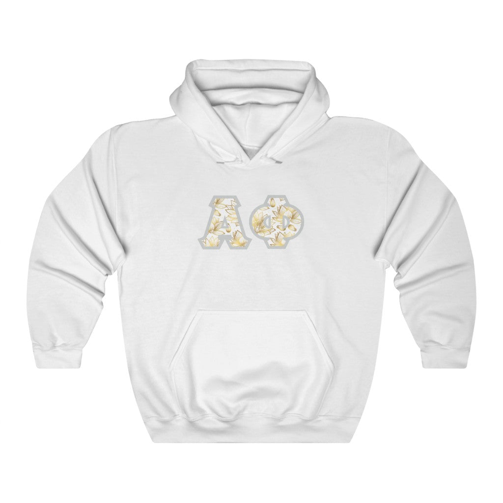 Alpha Phi Printed Letters | Golden Lotus Hoodie