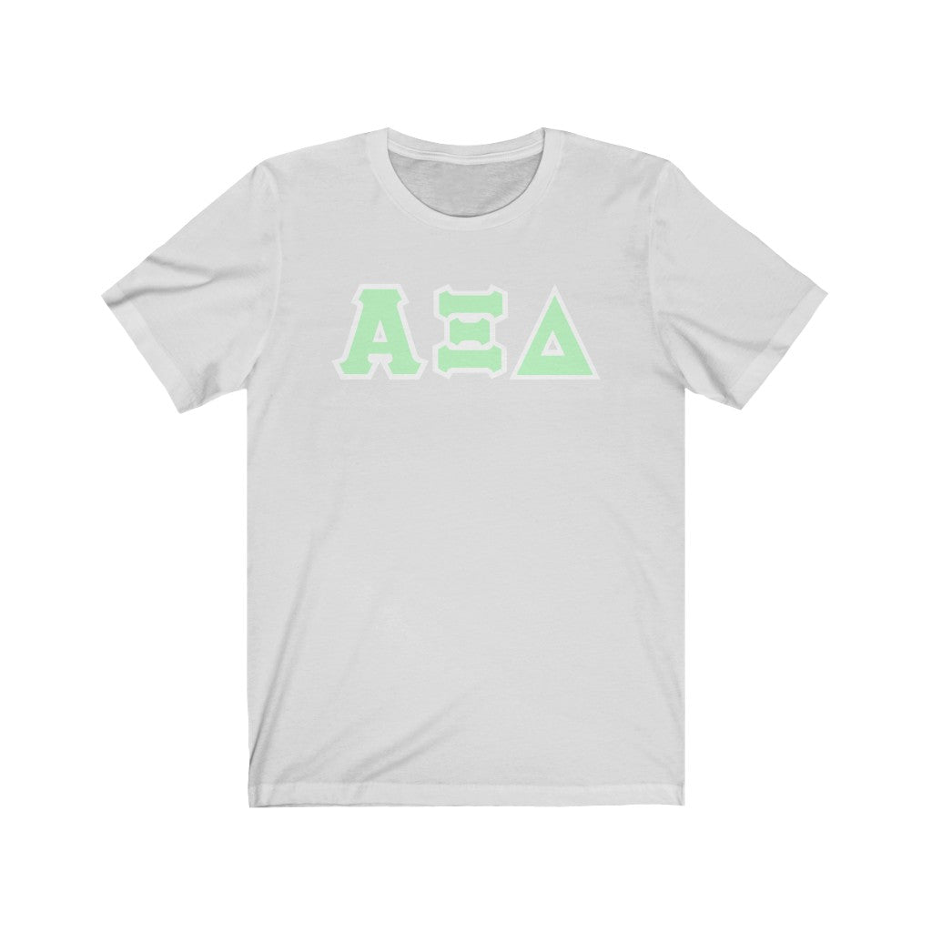 AXiD Printed Letters | Mint and White Border T-Shirt