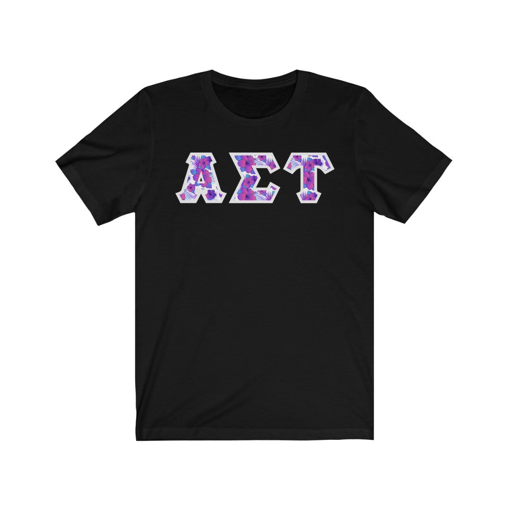 Alpha Sigma Tau Printed Letters | Flora T-Shirt