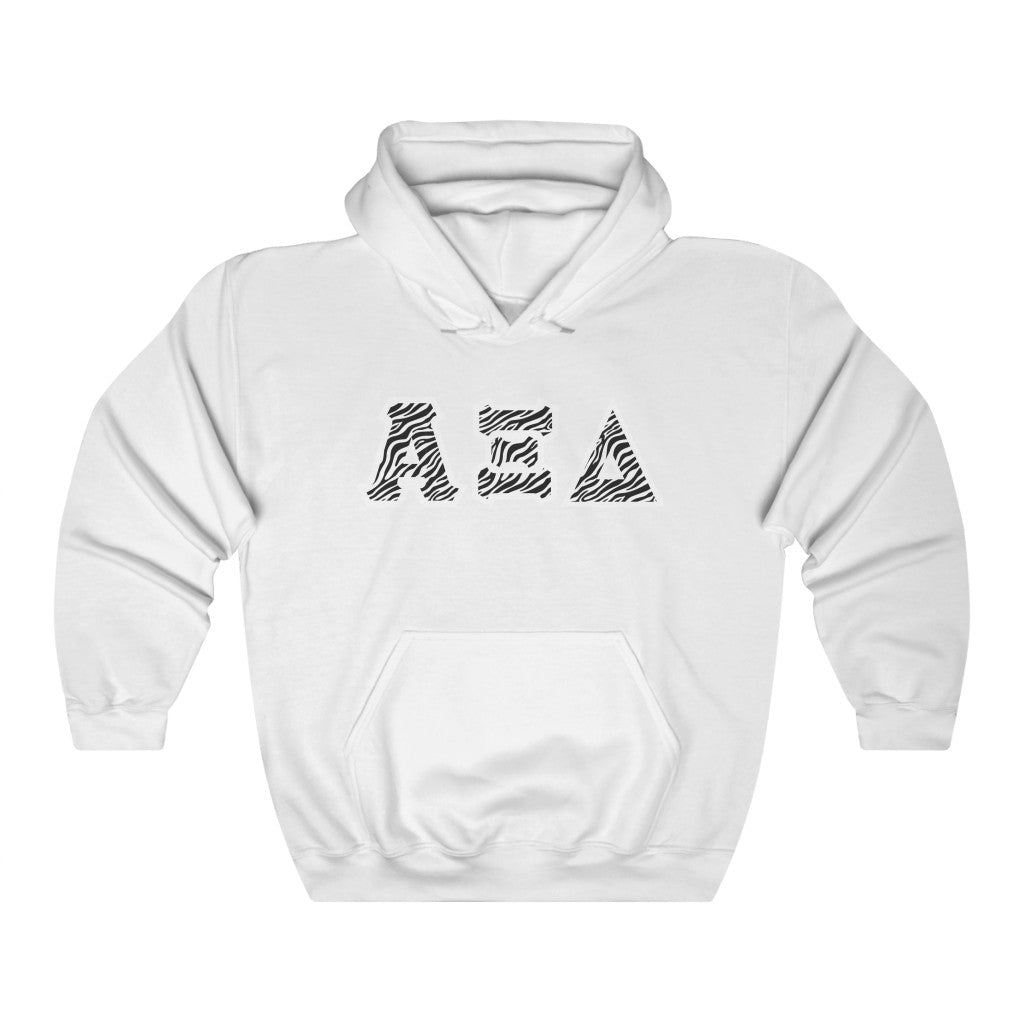 AXiD Printed Letters | Zebra Print Hoodie
