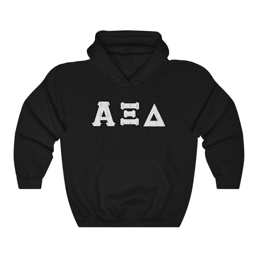 AXiD Printed Letters | Marble with Black Border Hoodie
