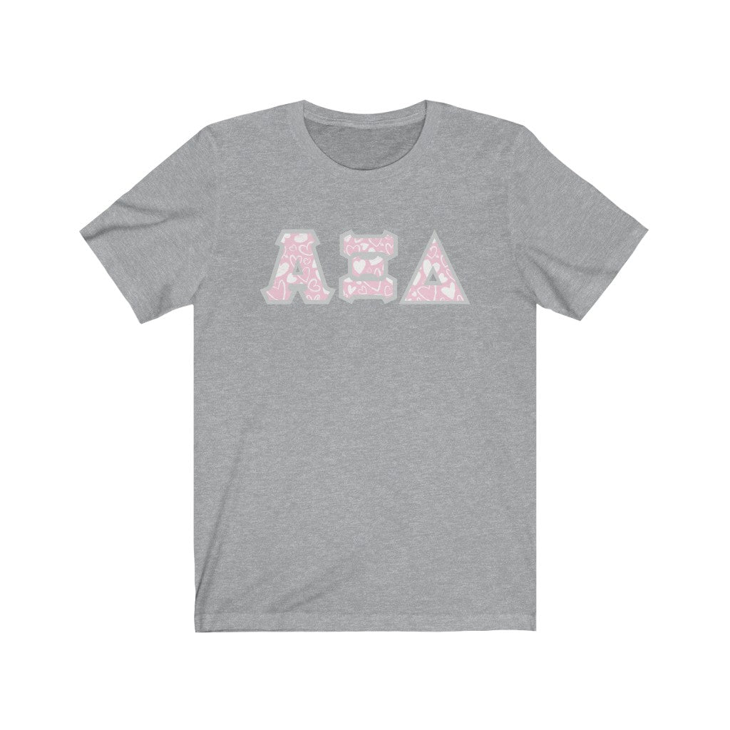 AXiD Printed Letters | Chalky Hearts T-Shirt