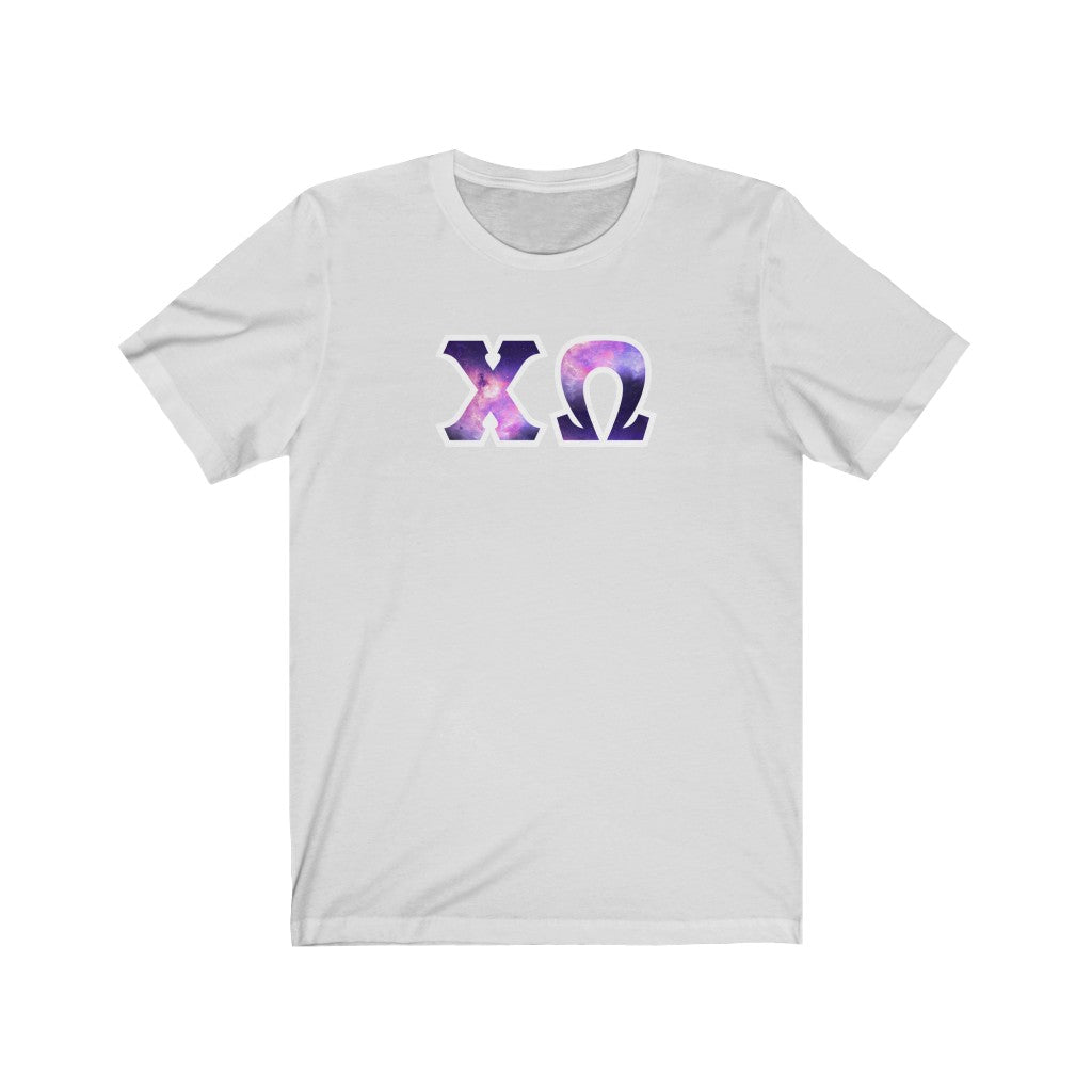 Chi Omega Printed Letters | Galaxy T-Shirt