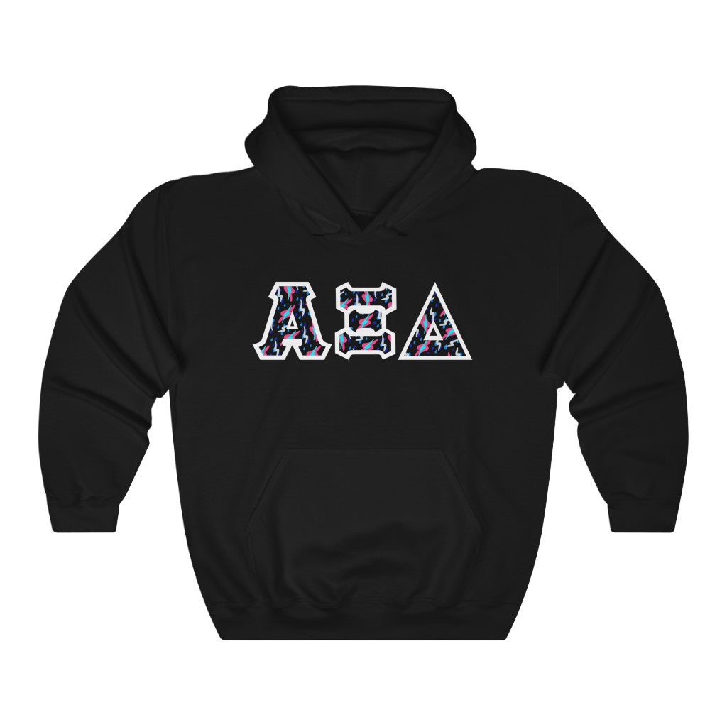 AXiD Printed Letters | Bayside Black Hoodie