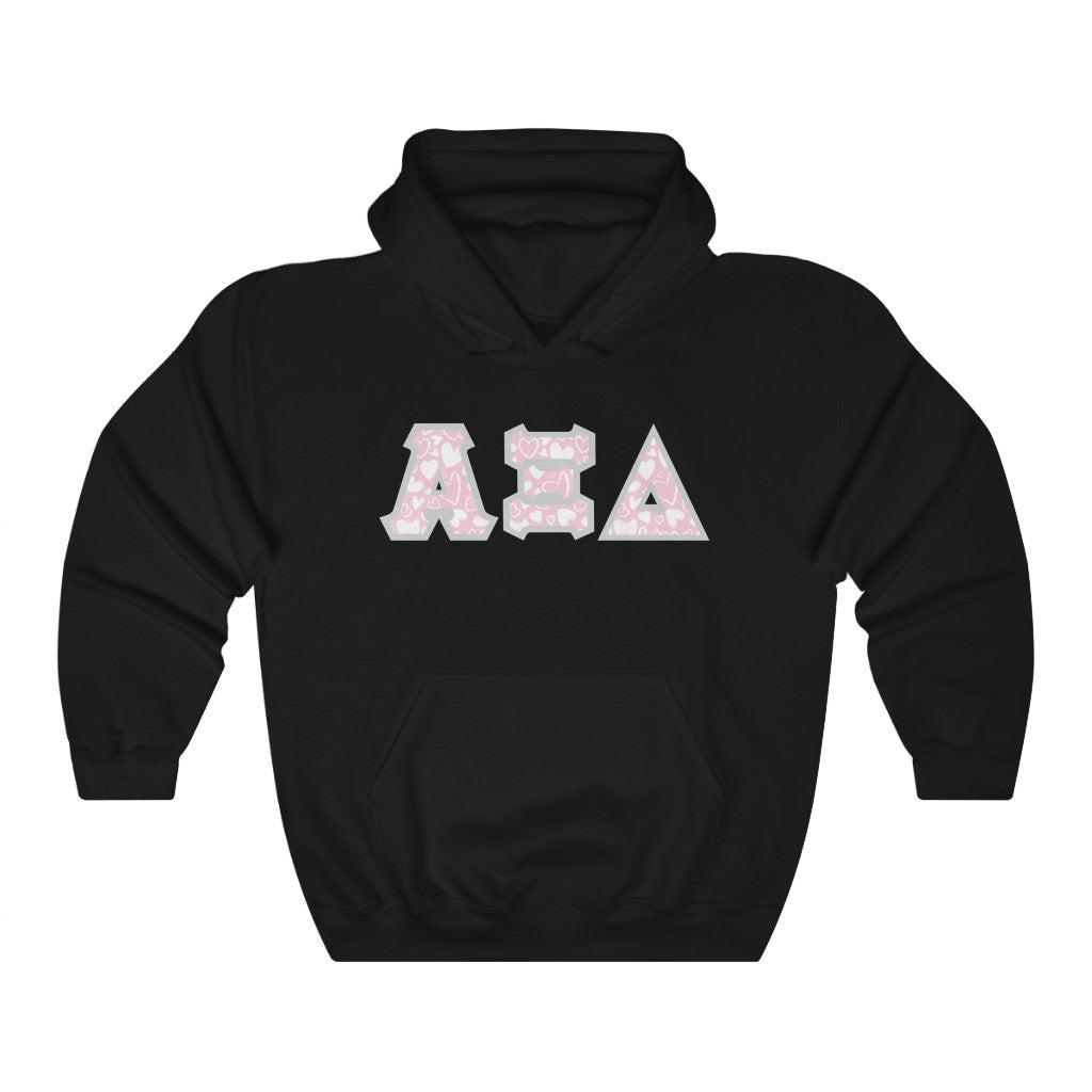 AXiD Printed Letters | Chalky Hearts Hoodie