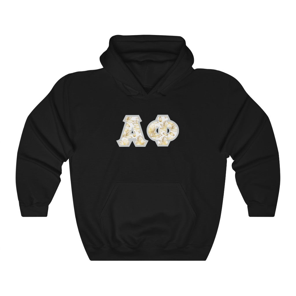 Alpha Phi Printed Letters | Golden Lotus Hoodie