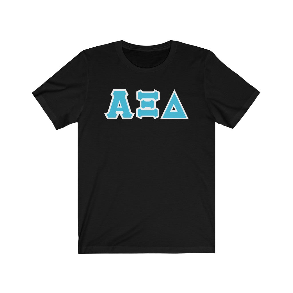 AXiD Print Letters | Betxi Blue with White Border T-Shirt