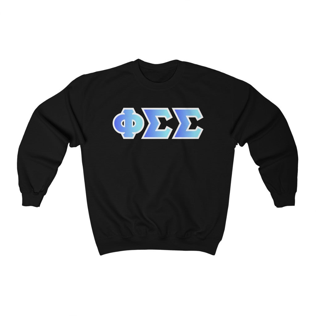 Phi Sigma Sigma Printed Letters | Oceans Crewneck