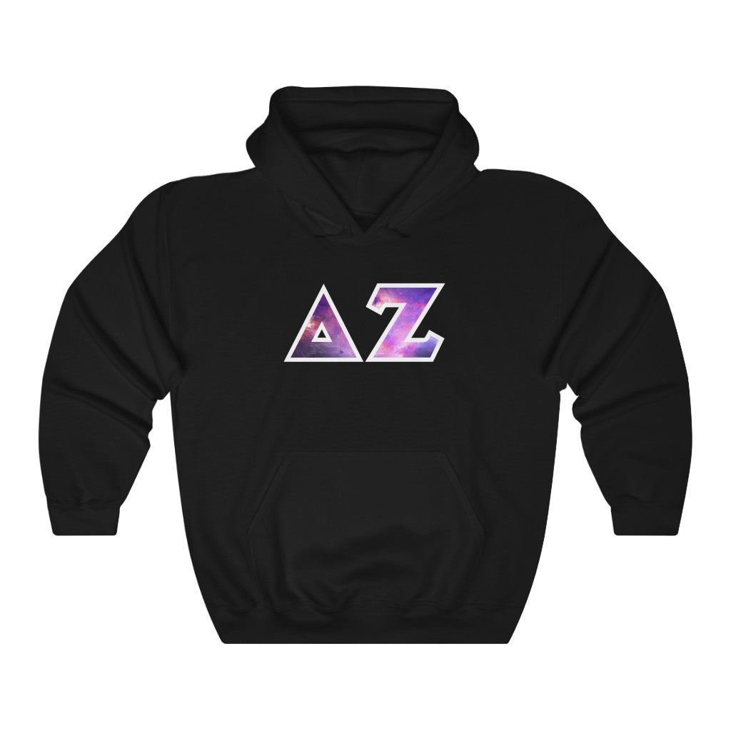 Delta Zeta Printed Letters | Galaxy Hoodie