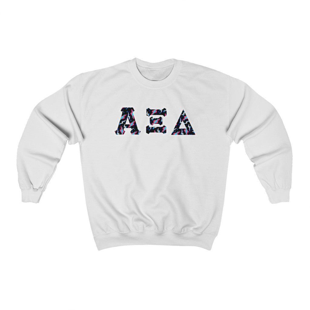 AXiD Printed Letters | Bayside Black Crewneck