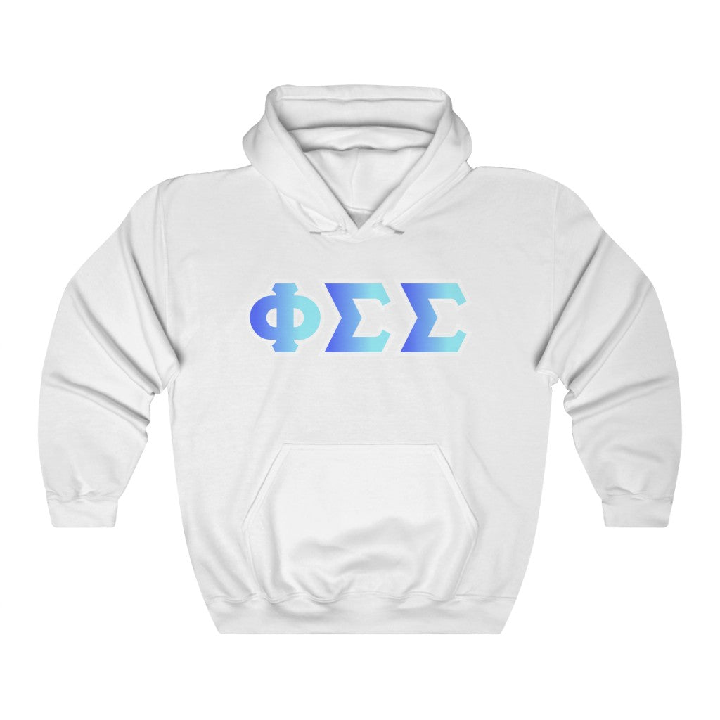 Phi Sigma Sigma Printed Letters | Oceans Hoodie