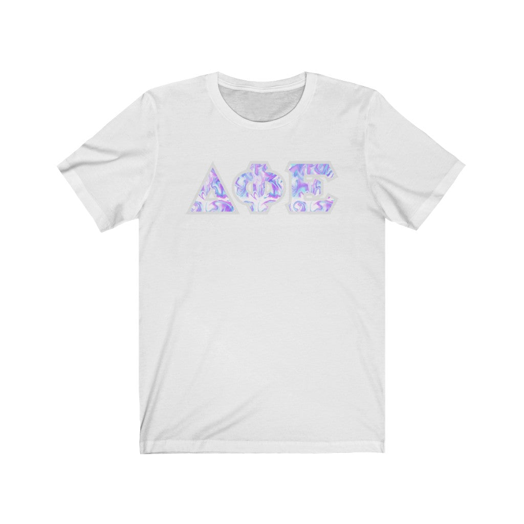 Delta Phi Epsilon Printed Letters | Cotton Candy Tie-Dye T-Shirt