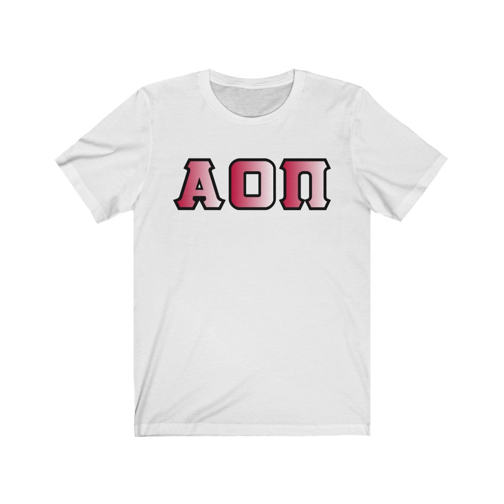Alpha Omicron Pi Printed Letters | Alpha O Gradient T-Shirt
