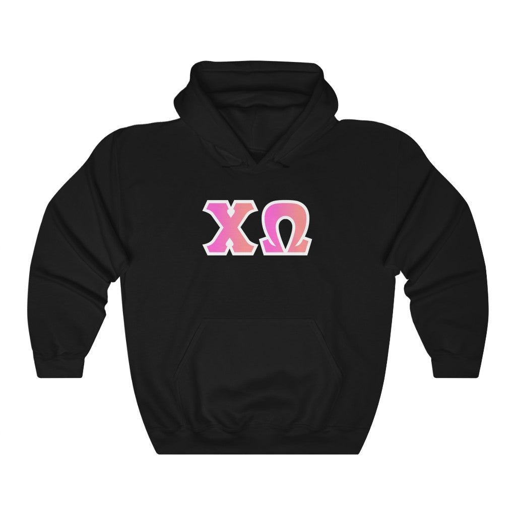 Chi Omega Printed Letters | Bubble Gum Hoodie