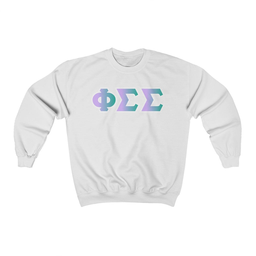 Phi Sigma Sigma Printed Letters | Antarctica Crewneck