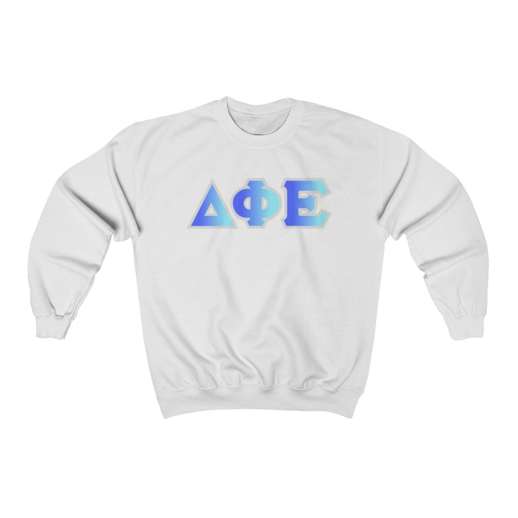 Delta Phi Epsilon Printed Letters | Oceans Crewneck