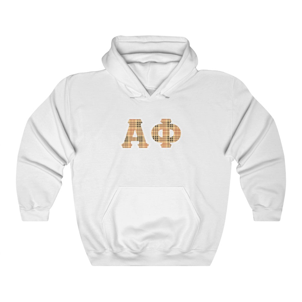 Alpha Phi Printed Letters | Nova Plaid Hoodie