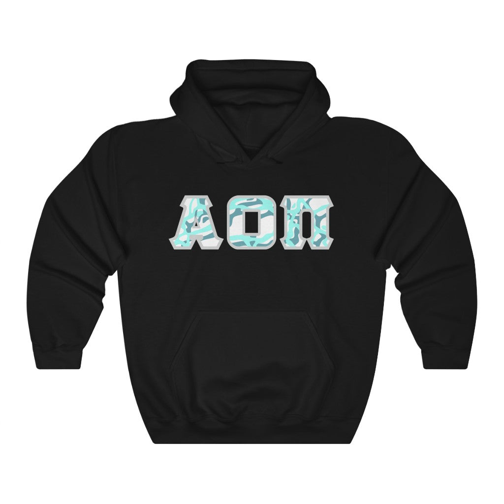 Alpha Omicron Pi Printed Letters | Under the Sea Hoodie