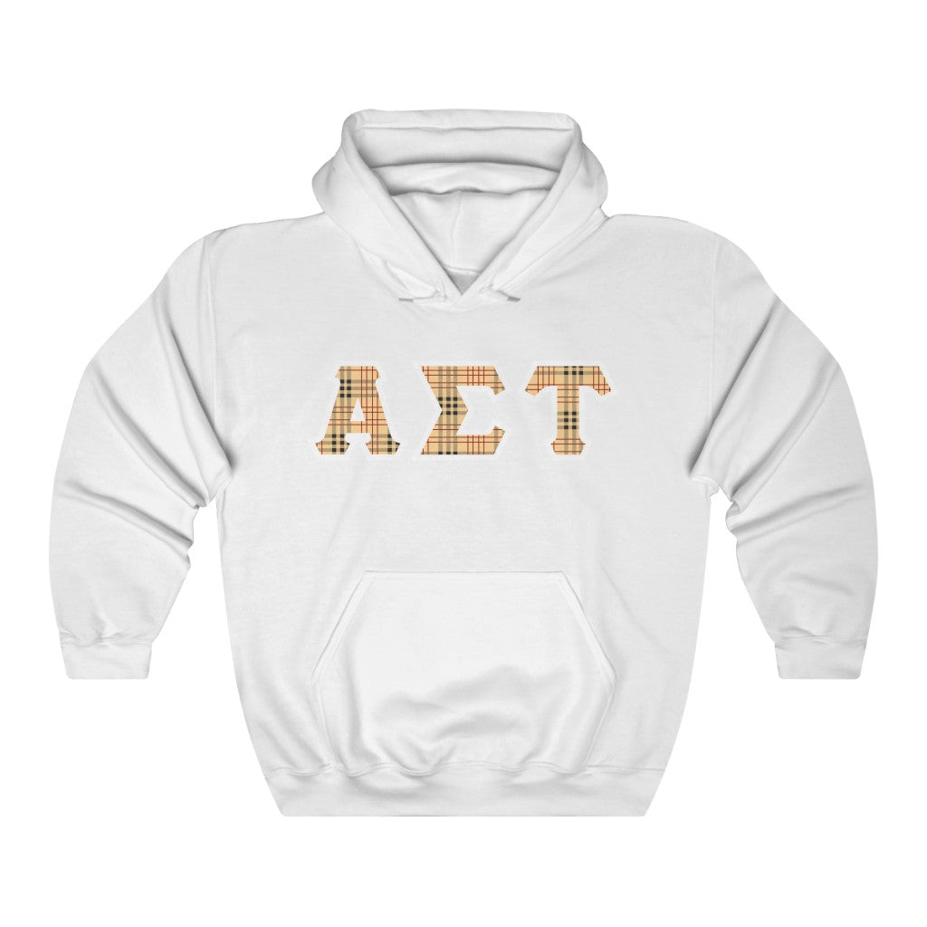 Alpha Sigma Tau Printed Letters | Nova Plaid Hoodie