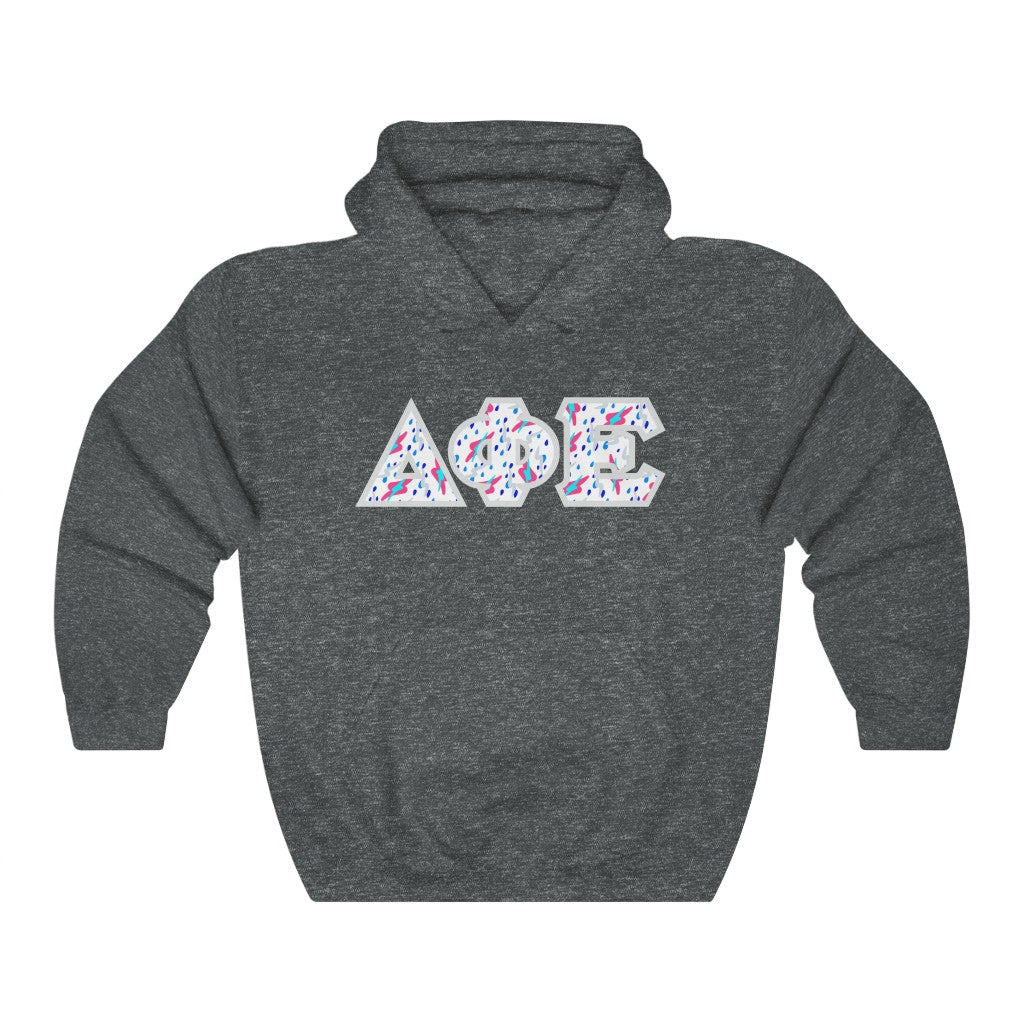 Delta Phi Epsilon Printed Letters | Bayside White Hoodie