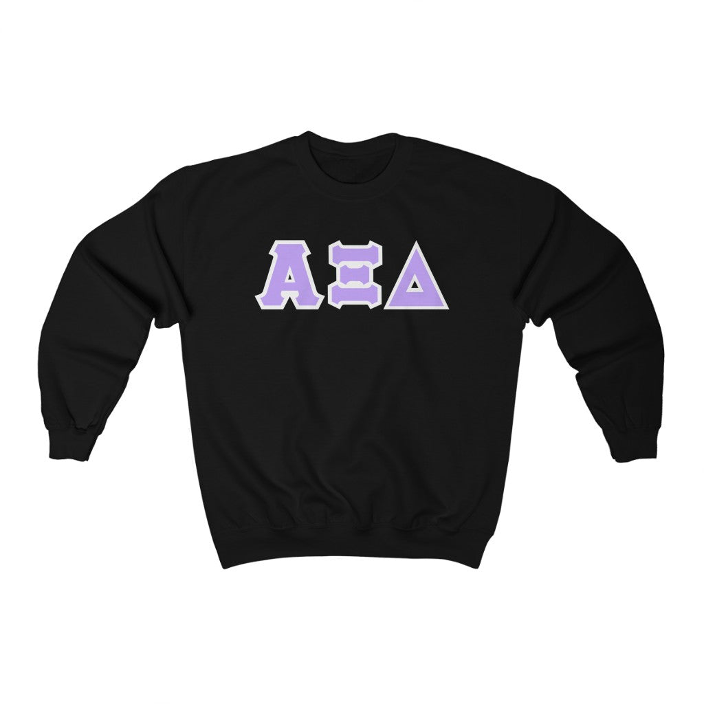 AXiD Printed Letters | Light Purple & White Border Crewneck