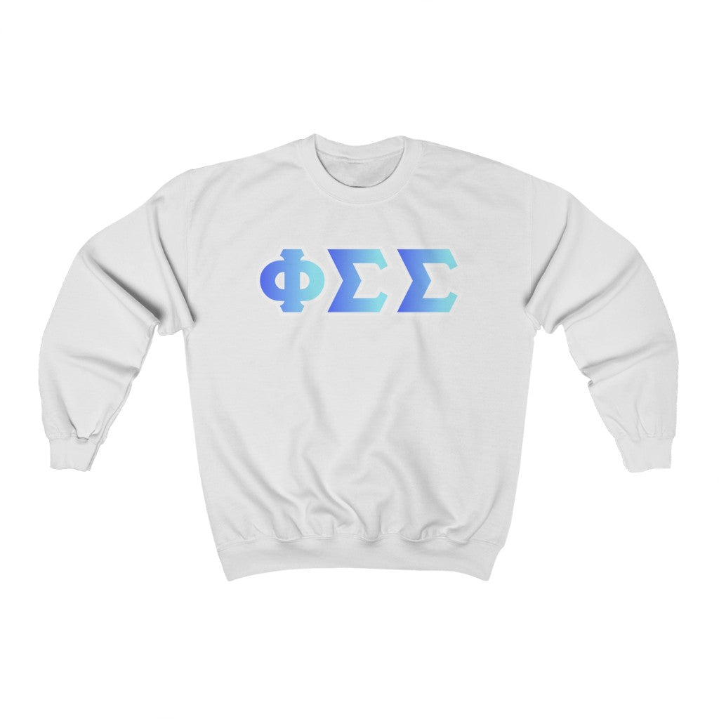Phi Sigma Sigma Printed Letters | Oceans Crewneck