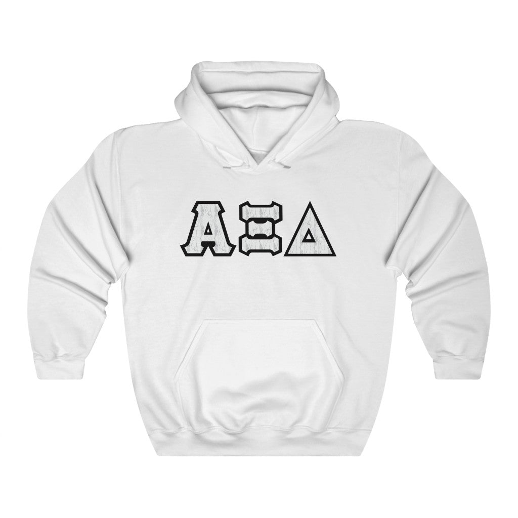 AXiD Printed Letters | Marble with Black Border Hoodie