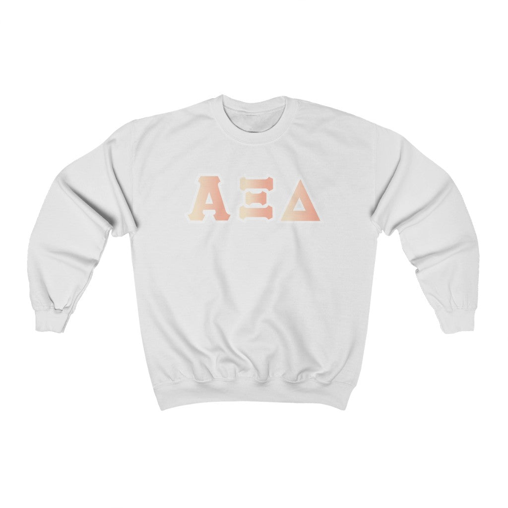 AXiD Printed Letters | Peach Sunrise Crewneck