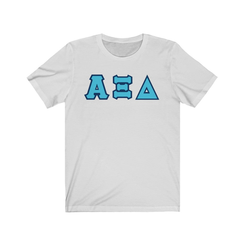 AXiD Printed Letters | Betxi Blue with Navy Border T-Shirt