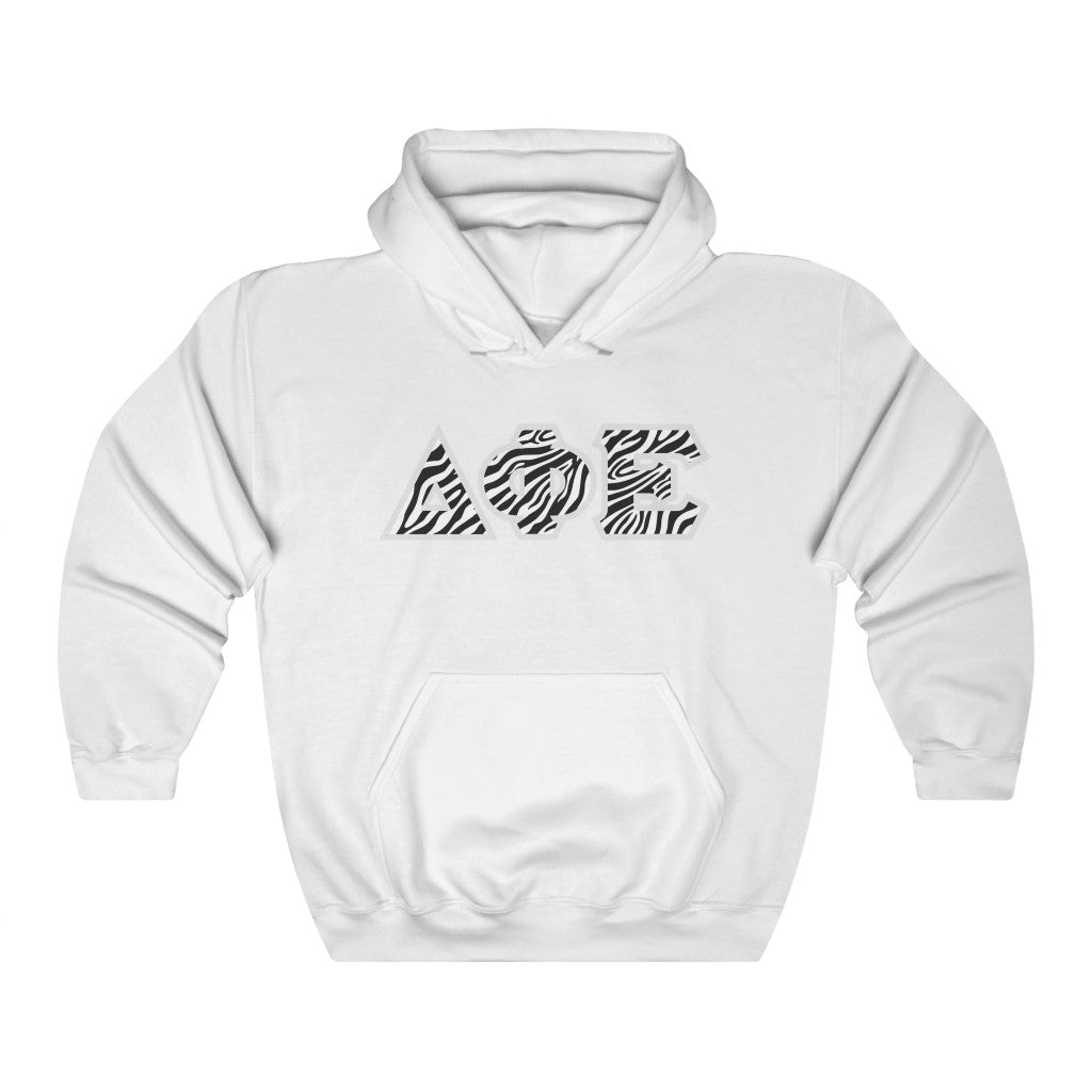 Delta Phi Epsilon Printed Letters | Zebra Print Hoodie
