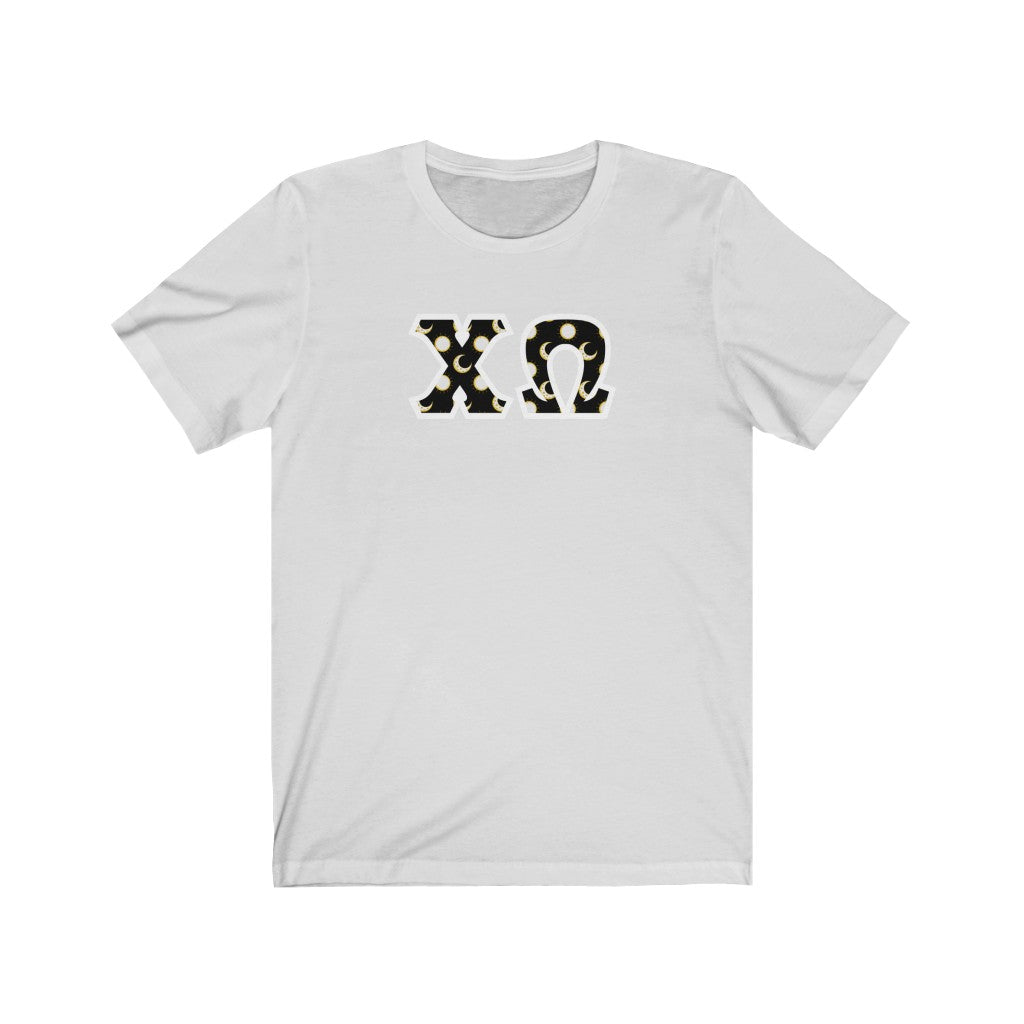 Chi Omega Printed Letters | Sun and Moon T-Shirt