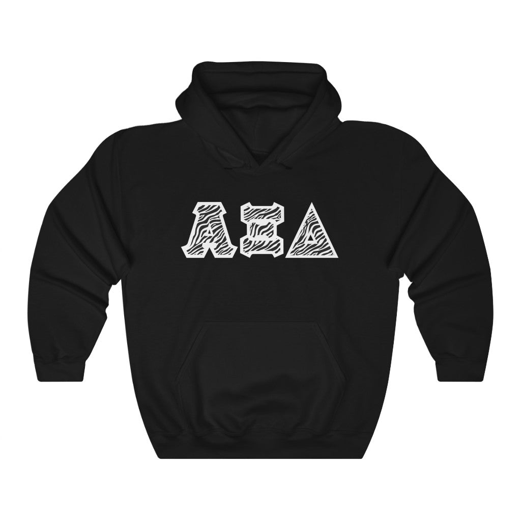 AXiD Printed Letters | Zebra Print Hoodie