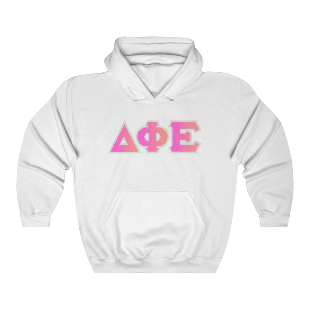 Delta Phi Epsilon Printed Letters | Bubble Gum Hoodie