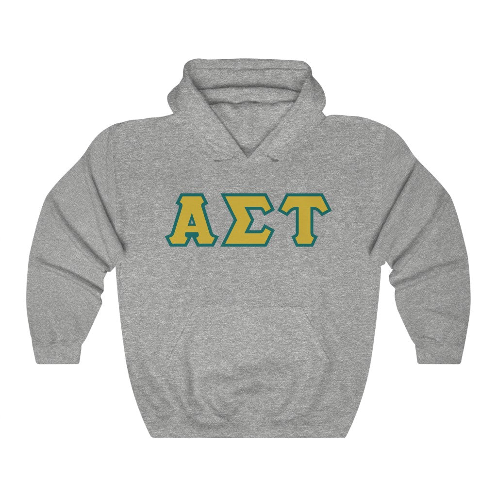 AST Printed Letters | Gold with Emerald Border Hoodie
