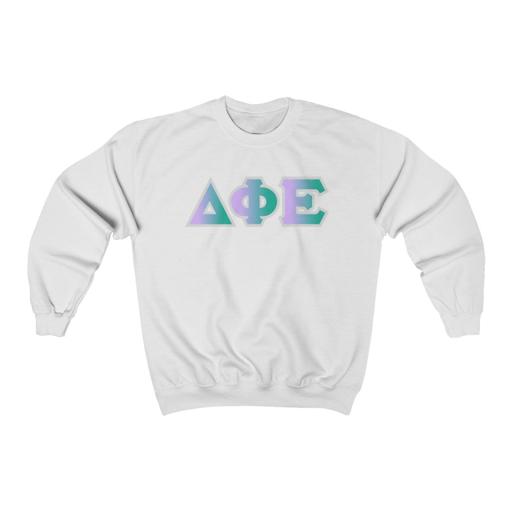 Delta Phi Epsilon Printed Letters | Antarctica Crewneck