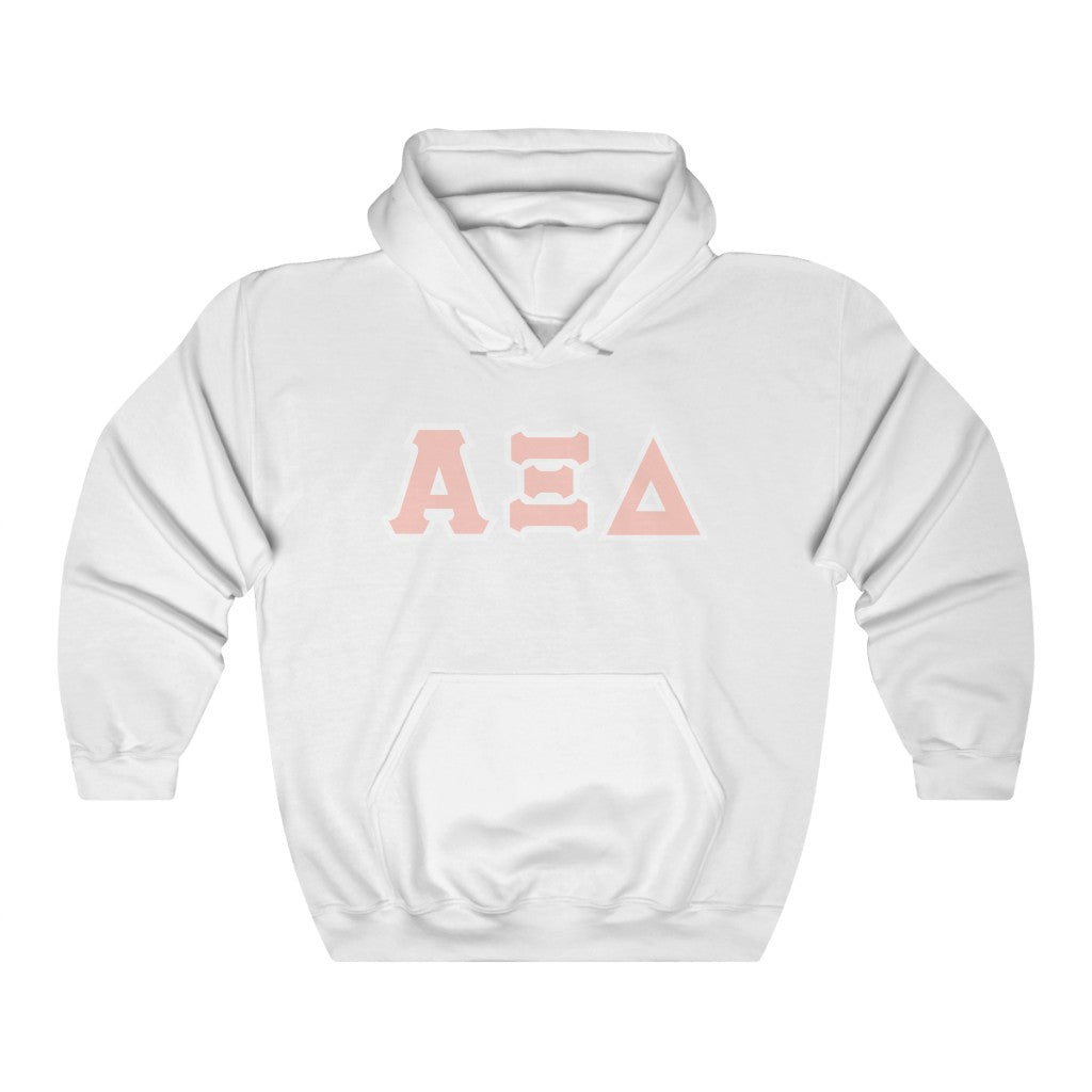 AXiD Printed Letters | Peach with White Border Hoodie