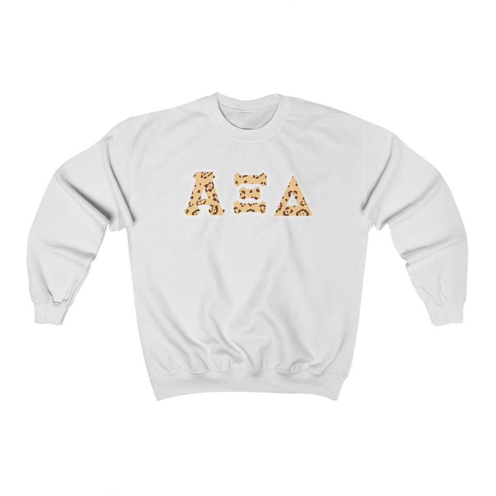 AXiD Printed Letters | Leopard Crewneck