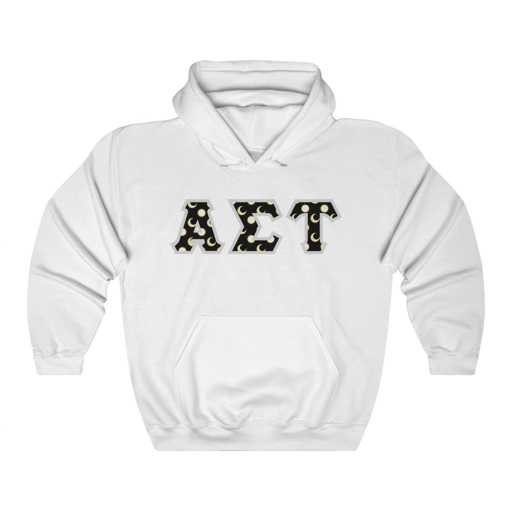 Alpha Sigma Tau Printed Letters | Sun and Moon Hoodie