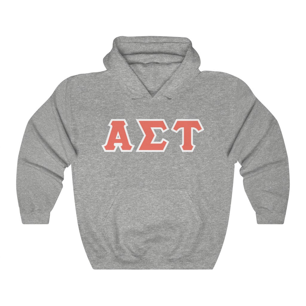 AST Printed Letters | Bittersweet & White Border Hoodie